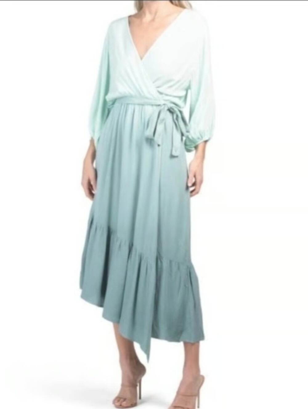 Young Fabulous & Broke Ocean Ombre Wrap Midi Dress Size L